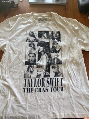 Taylor Swift Cream The Eras Tour Logo Tee